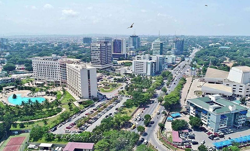 Widok na centrum Akry (autor: Amanor kwaku)/ Konsulaty Polskie w Gabonie w Liberville i w Ghanie w Akrze/ Adres, telefon, email