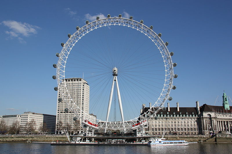 Słynne London's Eye - Oko Londynu (Wikipedia)